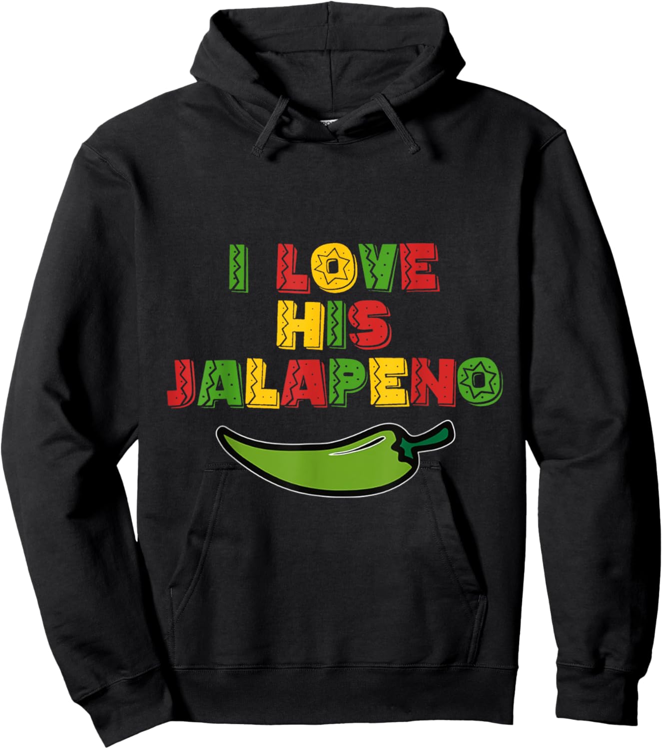 I Love His Jalapeno I Love Her Tacos Funny Cinco De Mayo Hoodie - Hoodie | Black