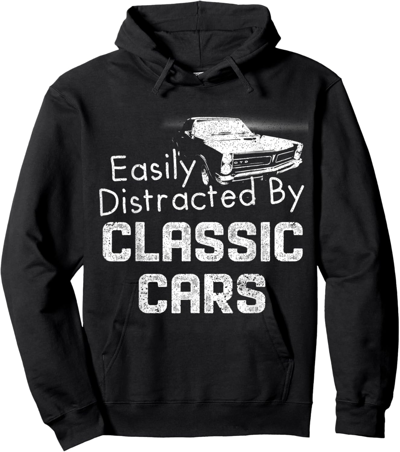 1965 65 GTO Easily Distracted By Classic Car Muscle Car Hoodie - Hoodie | Black