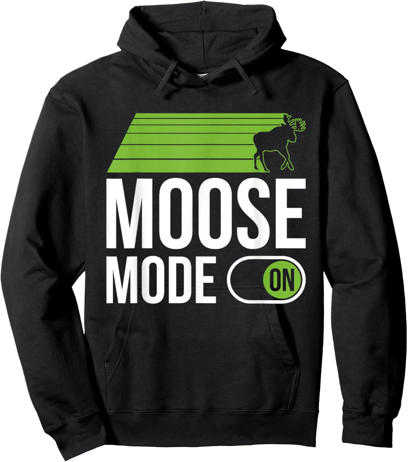 Moose Mode On - Moose Hoodie - Hoodie | Black