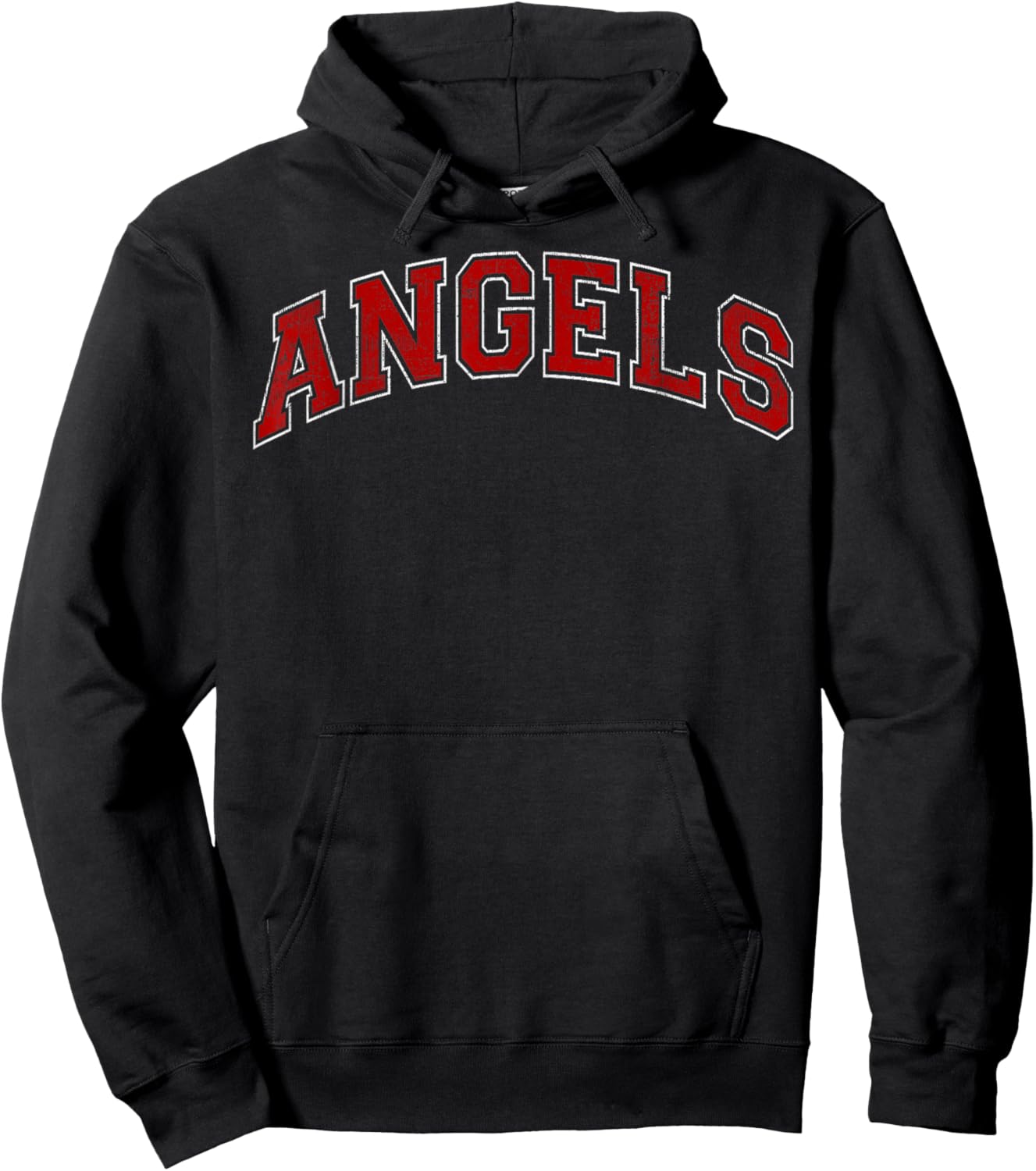 Vintage Angels Sports Name Athletic Text Arch Gift Men Women Hoodie - Hoodie | Black