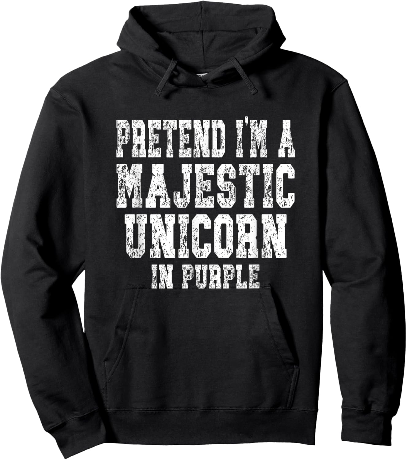 Pretend I'm A Pretend I'm A Majestic Unicorn in Purple Hoodie - Hoodie | Black