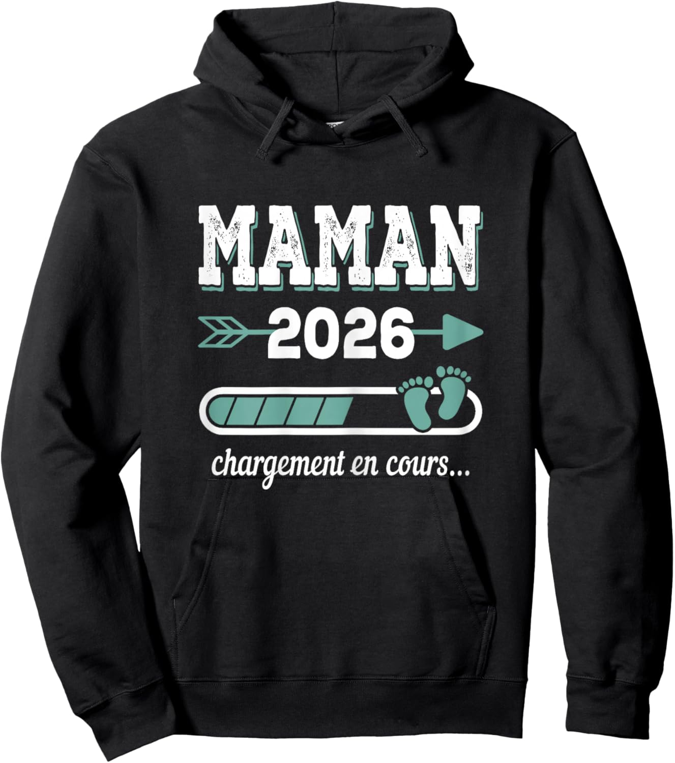 Mom 2026 Funny Gift Mother Announce Pregnancy 2026 Hoodie - Hoodie | Black