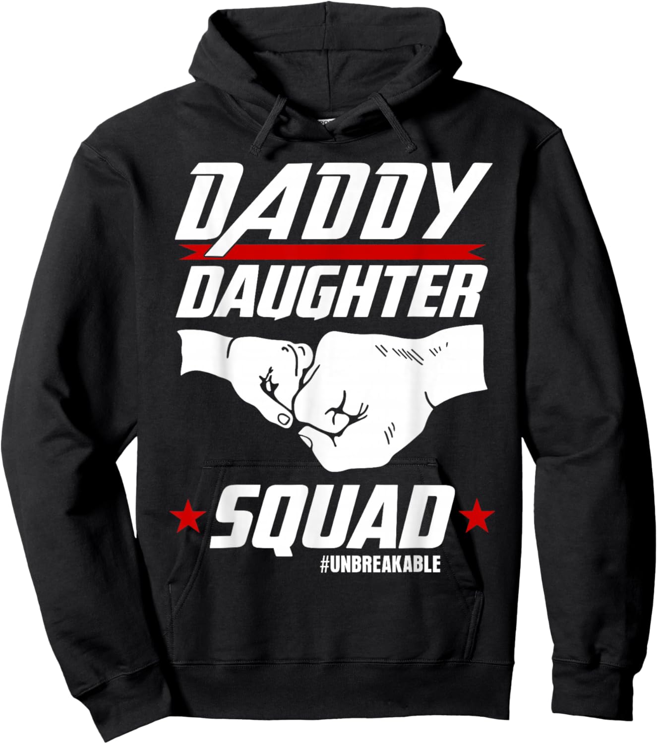 Daddy Daughter Squad Fathers Day Matching Dad and Daughter Hoodie - Hoodie | Black