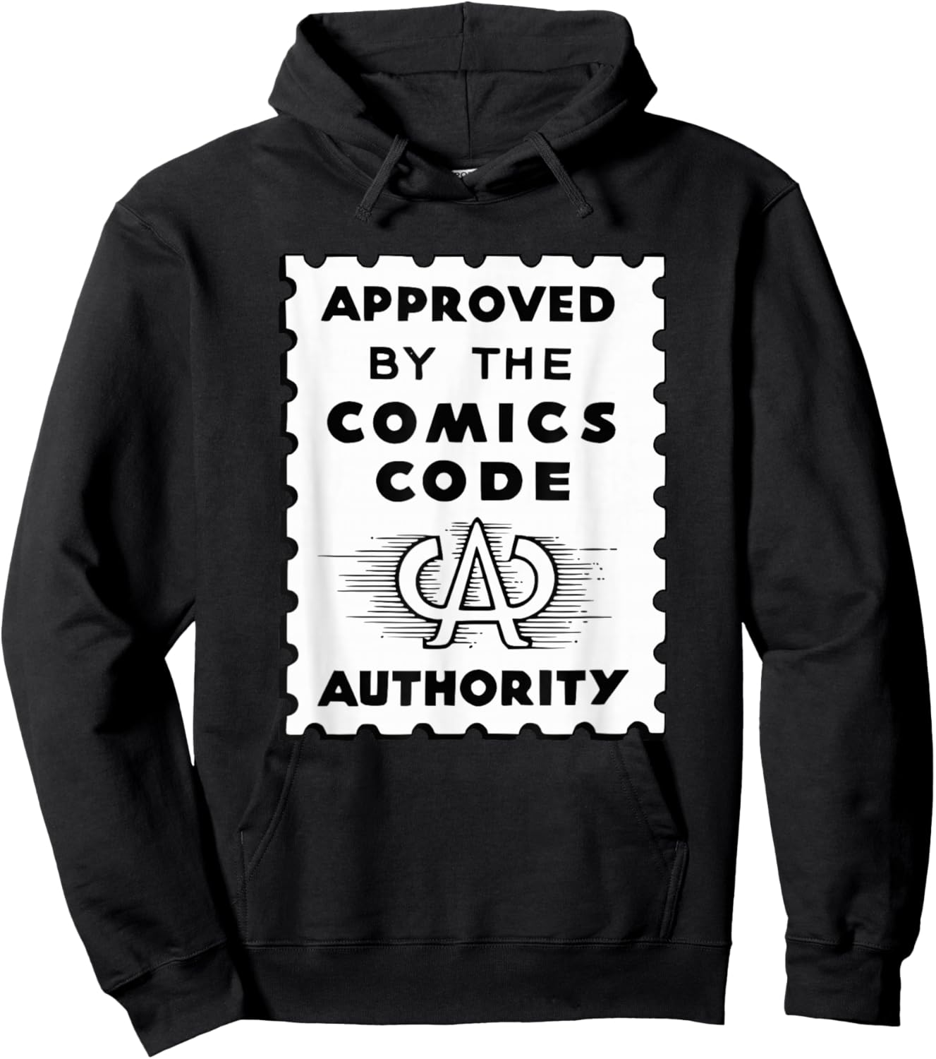 Vintage Comic Code Authority print for Comic Lovers Hoodie - Hoodie | Black