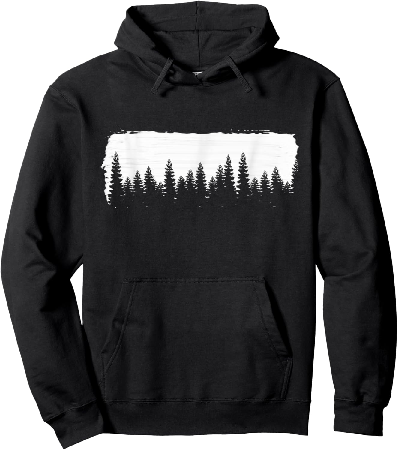 Tree Shirt, Organic Cotton Forest, Screen Funny Hoodie - Hoodie | Black