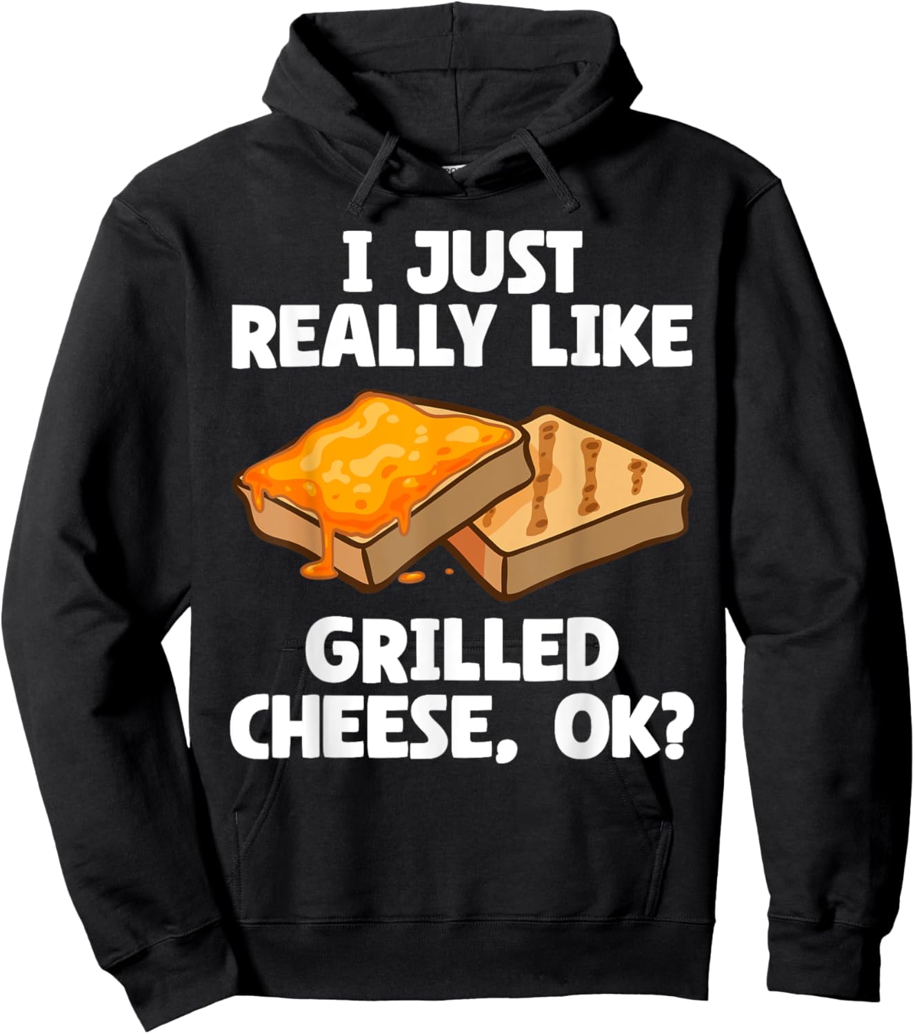 Grilled Cheese Design Women Grilled Cheese Sandwich Hoodie - Hoodie | Black