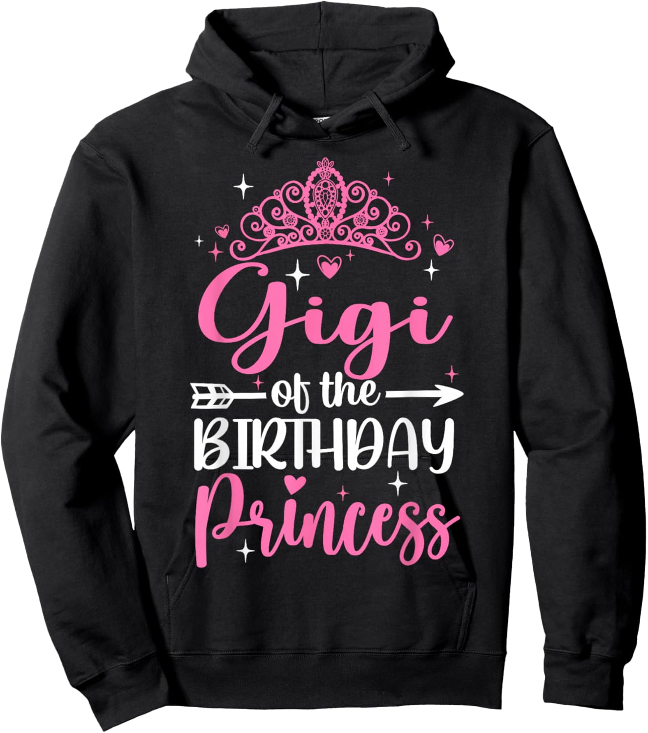Gigi Of The Birthday Princess Bday Girl Kid Cute Family Hoodie - Hoodie | Black
