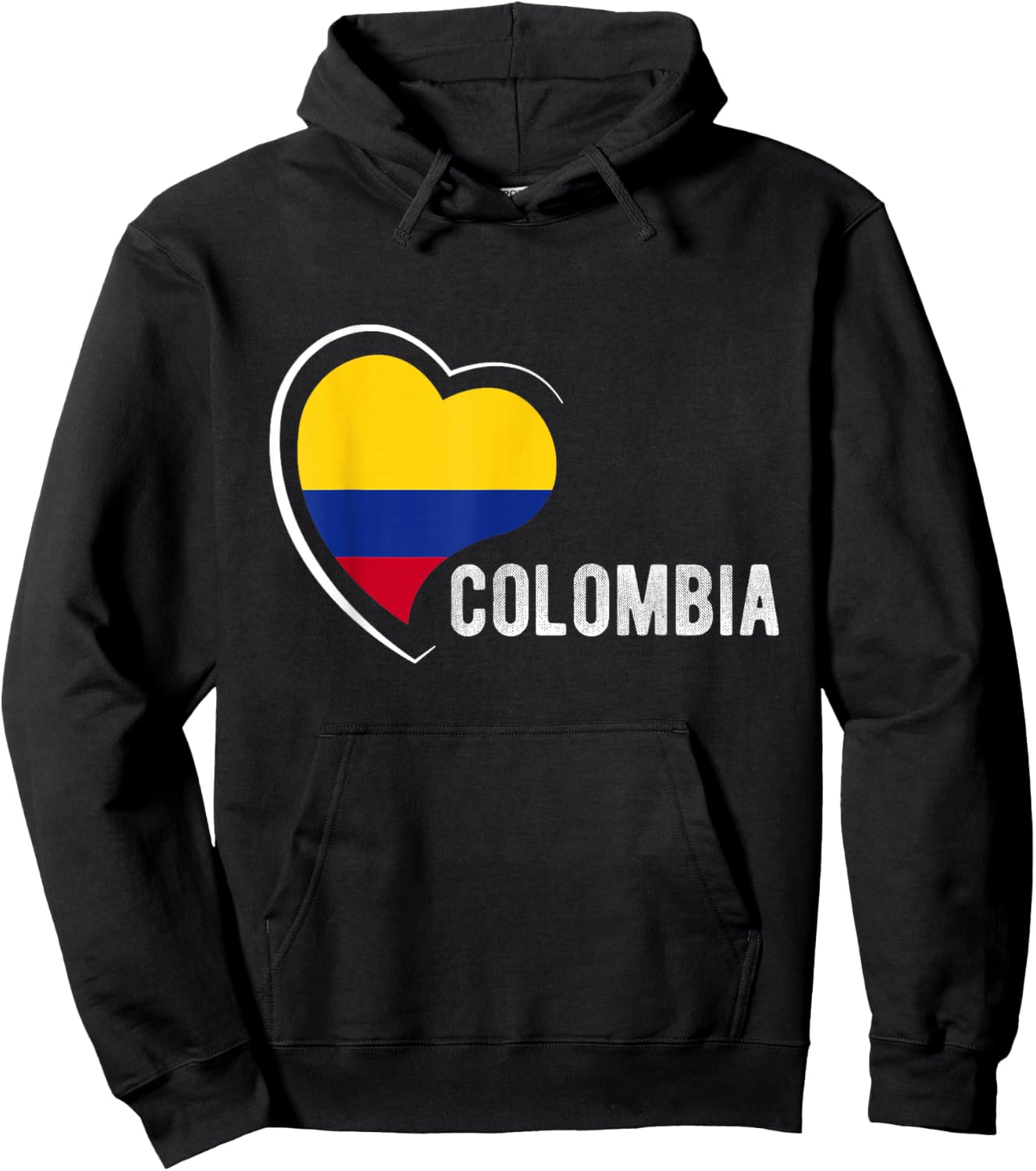 Colombia National Pride Heart Flag Colombian National Hoodie - Hoodie | Black
