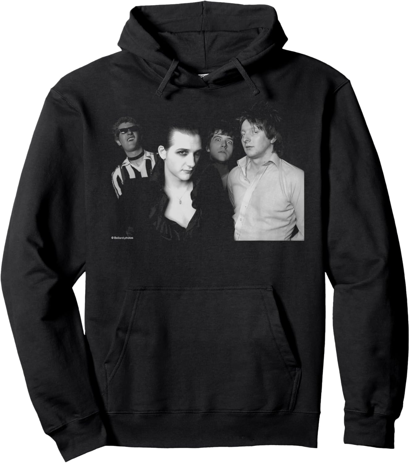 The Damned Rock Band Portrait By Allan Ballard Hoodie - Hoodie | Black