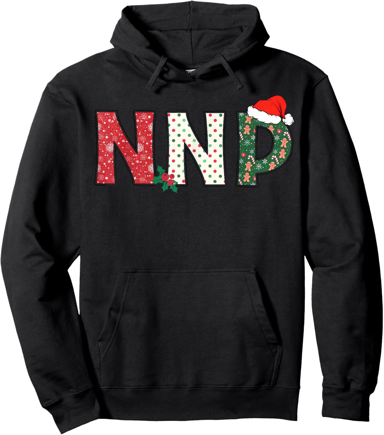 NNP Neonatal Nurse Practitioner Santa Christmas NICU Nurse Hoodie - Hoodie | Black