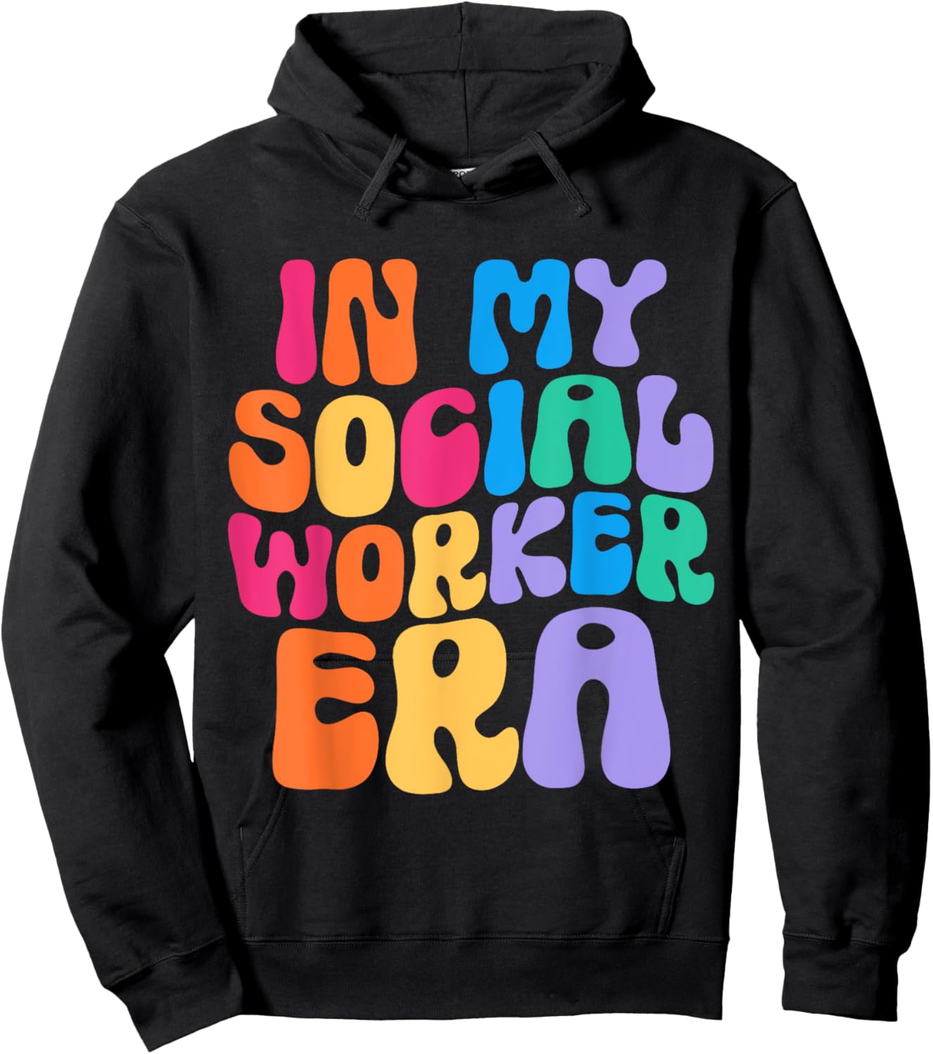In My Social Worker Era Women Funny School Social Worker Hoodie - Hoodie | Black