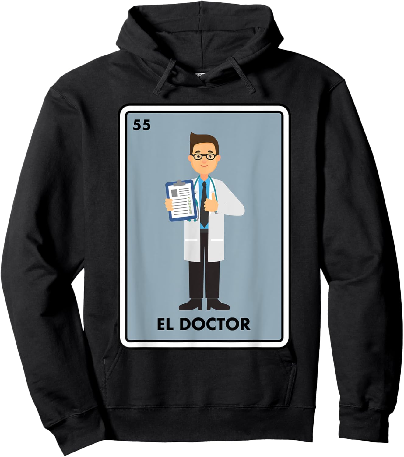 Mexican The Doctor Medical El Doctor Mexican Bingo Card Hoodie - Hoodie | Black