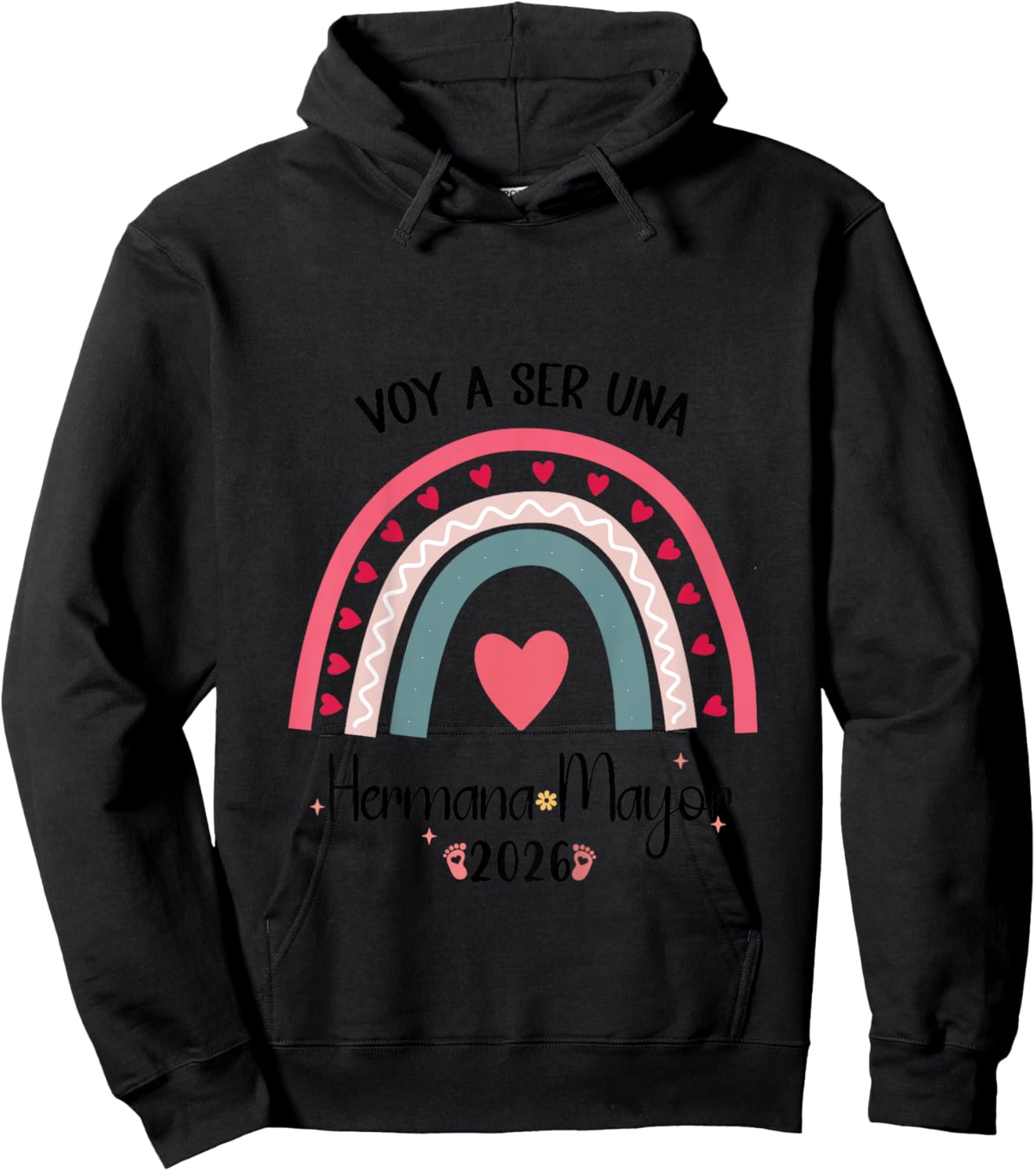 Big Sister 2026 Spanish Voy A Ser Hermana Mayor 2026 Hoodie - Hoodie | Black