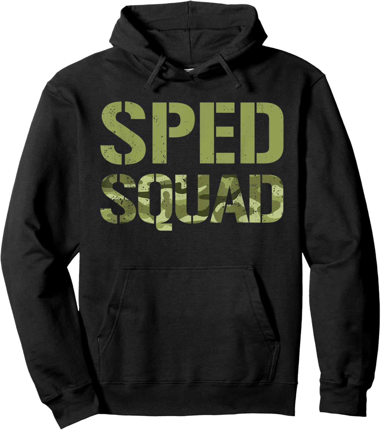 Camo Special Education Camouflage Retro Camo SPED Squad Hoodie - Hoodie | Black
