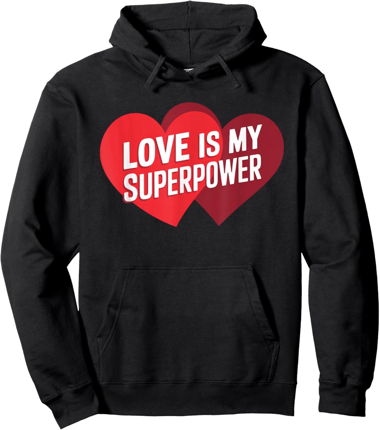 Love Is My Superpower Romantic Couples Hoodie - Hoodie | Black