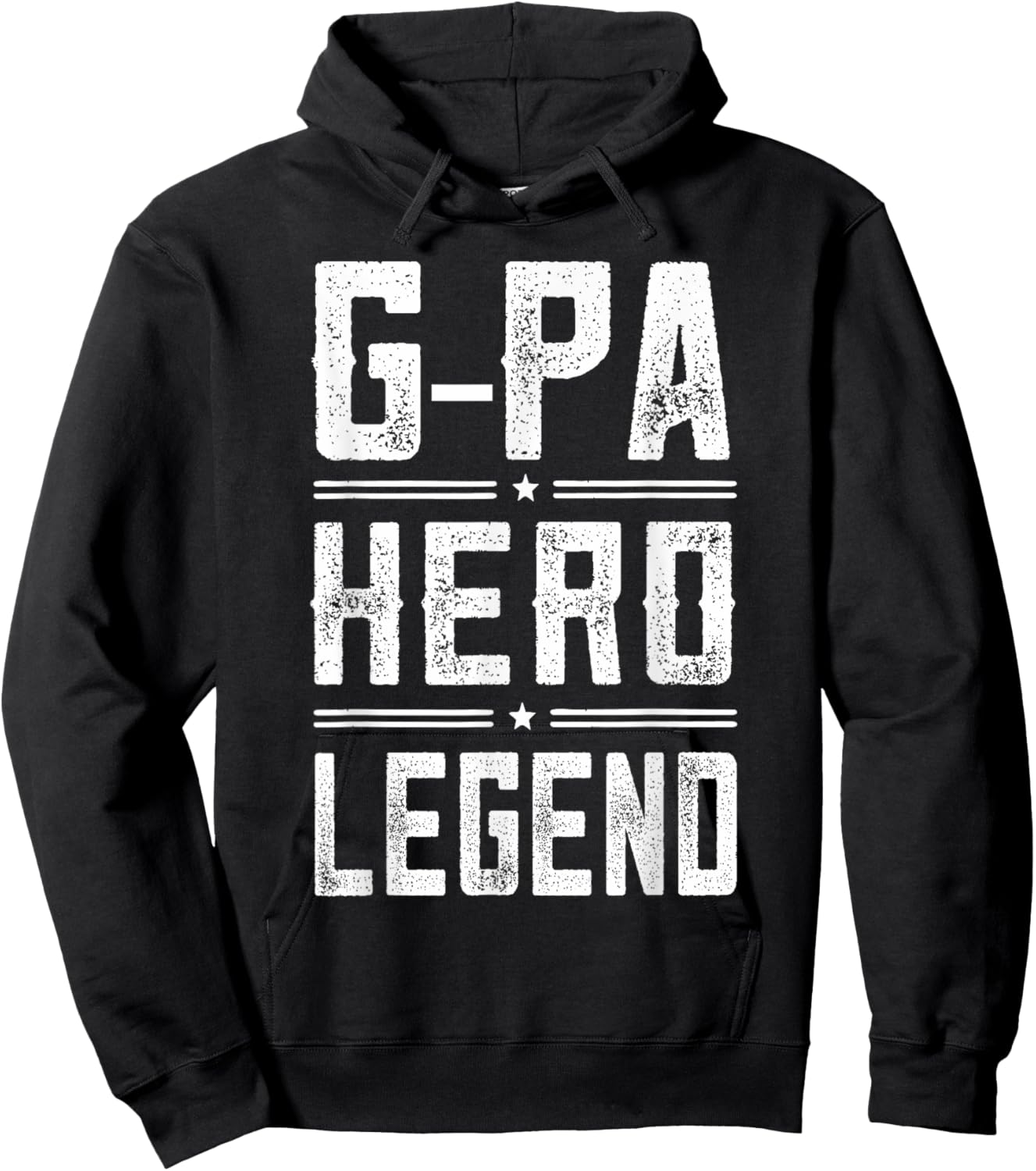 G-Pa Hero Legend - Vintage Distressed G-Pa Hoodie - Hoodie | Black
