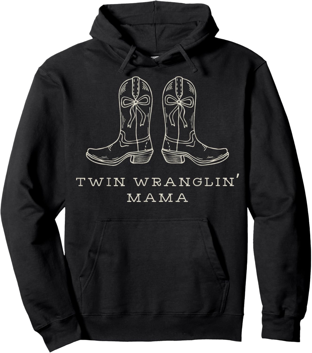 Twin Mom Mother of Twins Pregnancy Announcement New Mom Dad Hoodie - Hoodie | Black