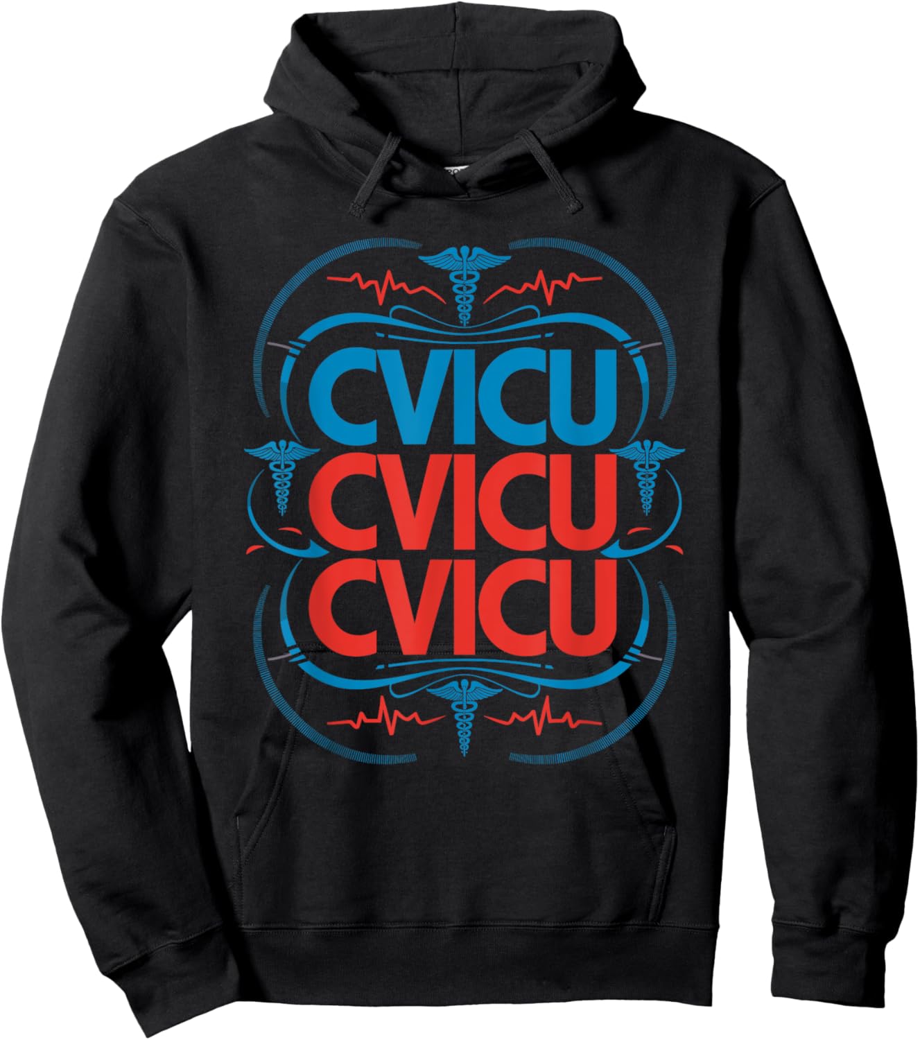 Pediatric CVICU Nurse Cvicu Squad Cardiac CVICU Nursing Hoodie - Hoodie | Black
