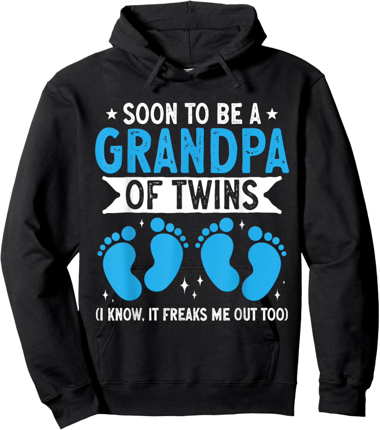 Twin Grandpa Soon To Be A Grandpa Of Twins Hoodie - Hoodie | Black