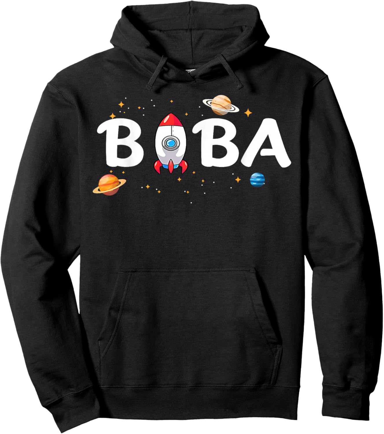 Baba of The Birthday Boy Astronaut 1st Birthday Family Hoodie - Hoodie | Black