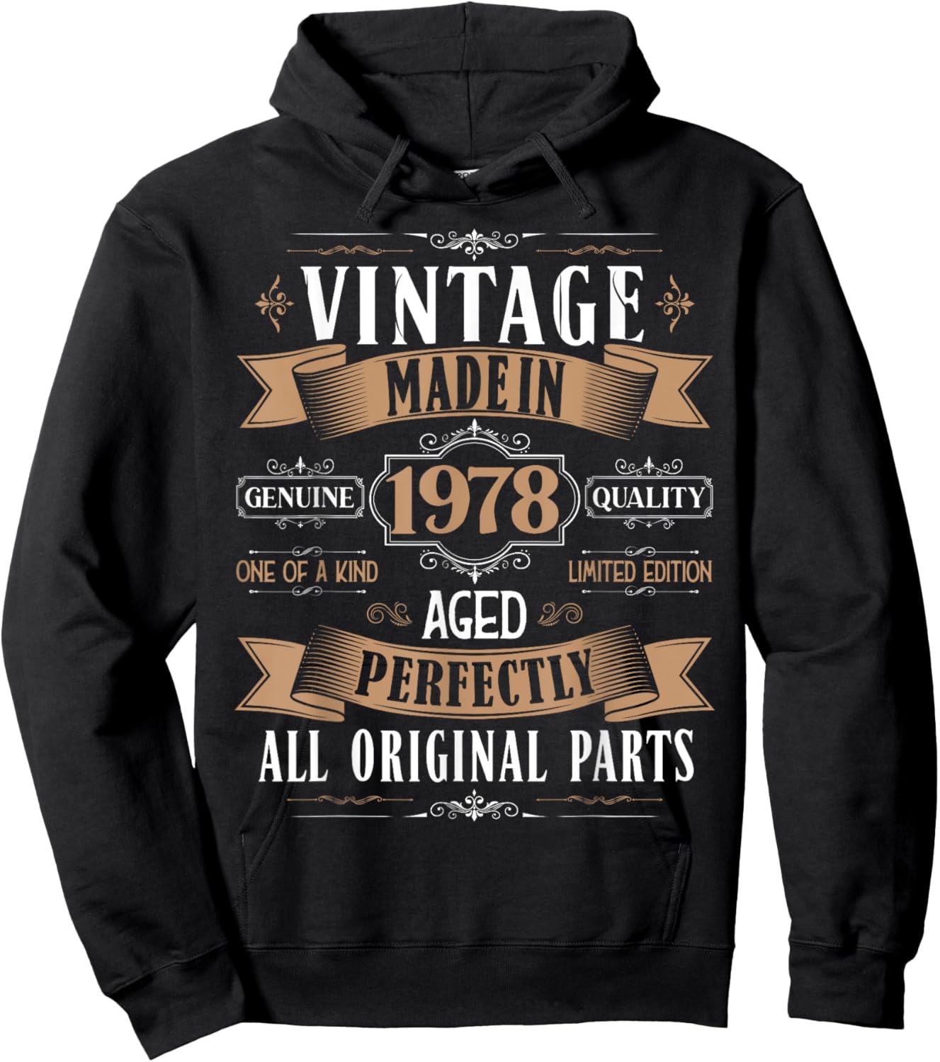 Vintage 47th birthday men Born 1978 47 years old Bday Hoodie - Hoodie | Black
