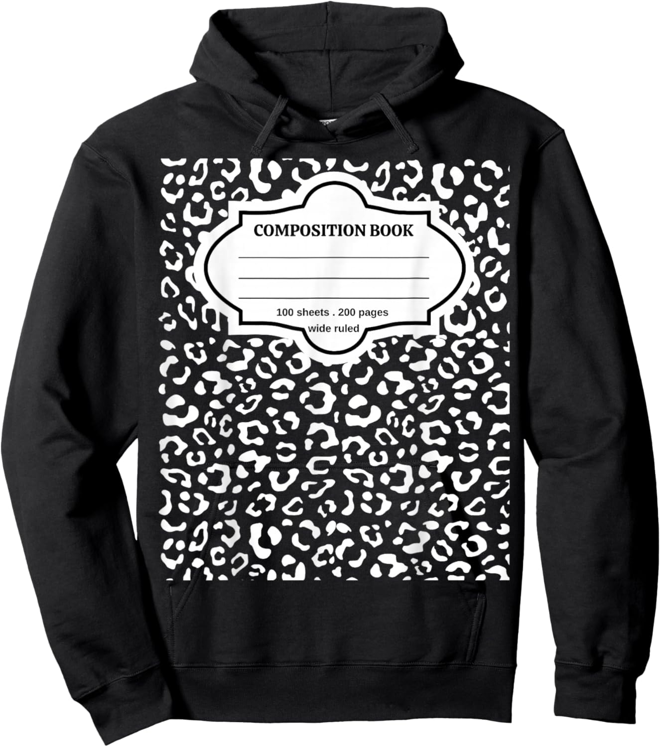 Composition Notebook Costume Matching Group Halloween School Hoodie - Hoodie | Black