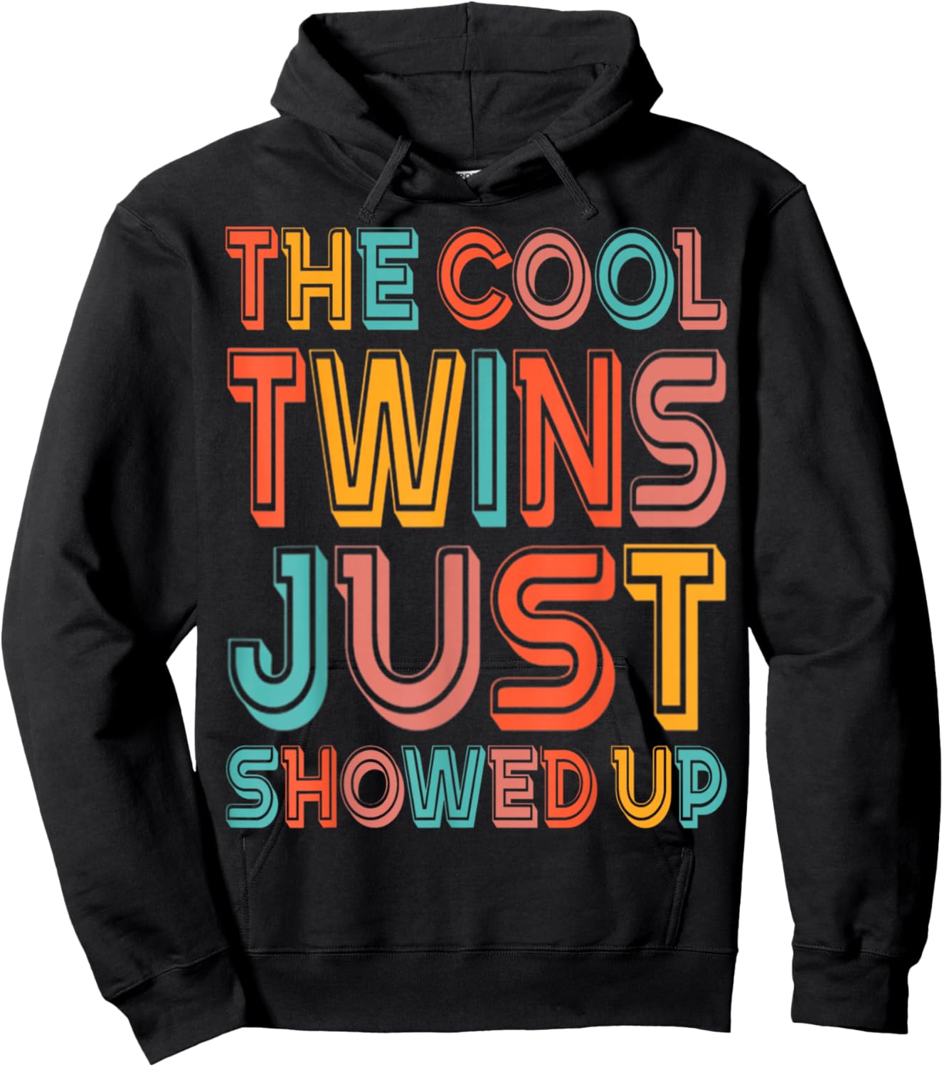 The Cool Twins Just Showed Up Funny Twin Twinning Matching Hoodie - Hoodie | Black