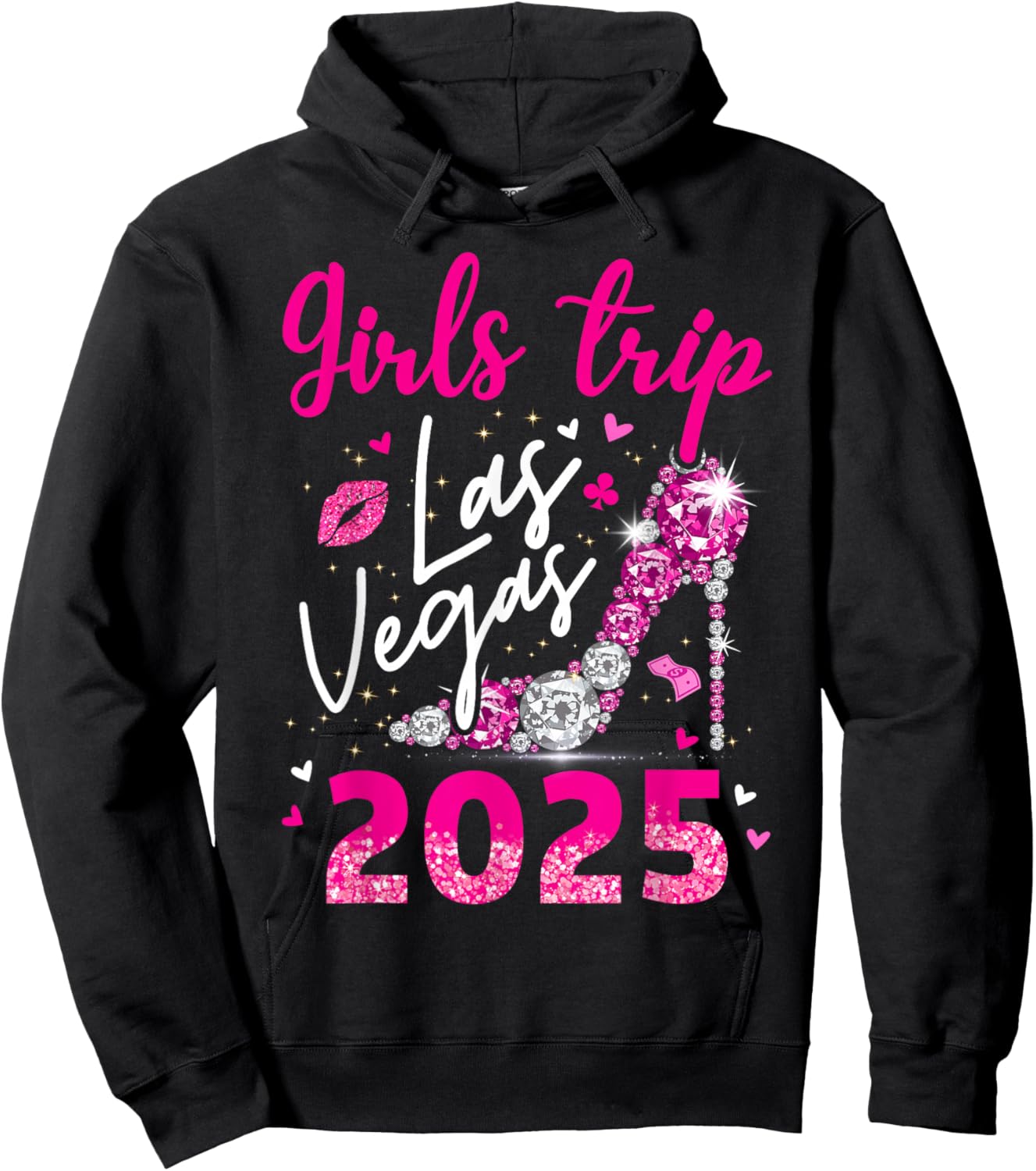 Las Vegas Girls Trip 2025 Girls Weekend Party Friend Match Hoodie - Hoodie | Black