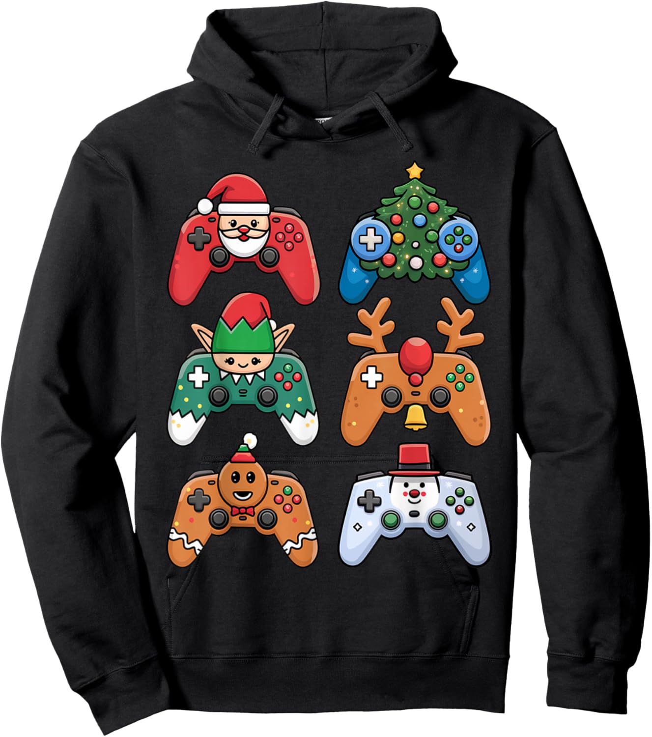 Christmas Video Gamer Controller Xmas Gaming Men Boys Kids Hoodie - Hoodie | Black