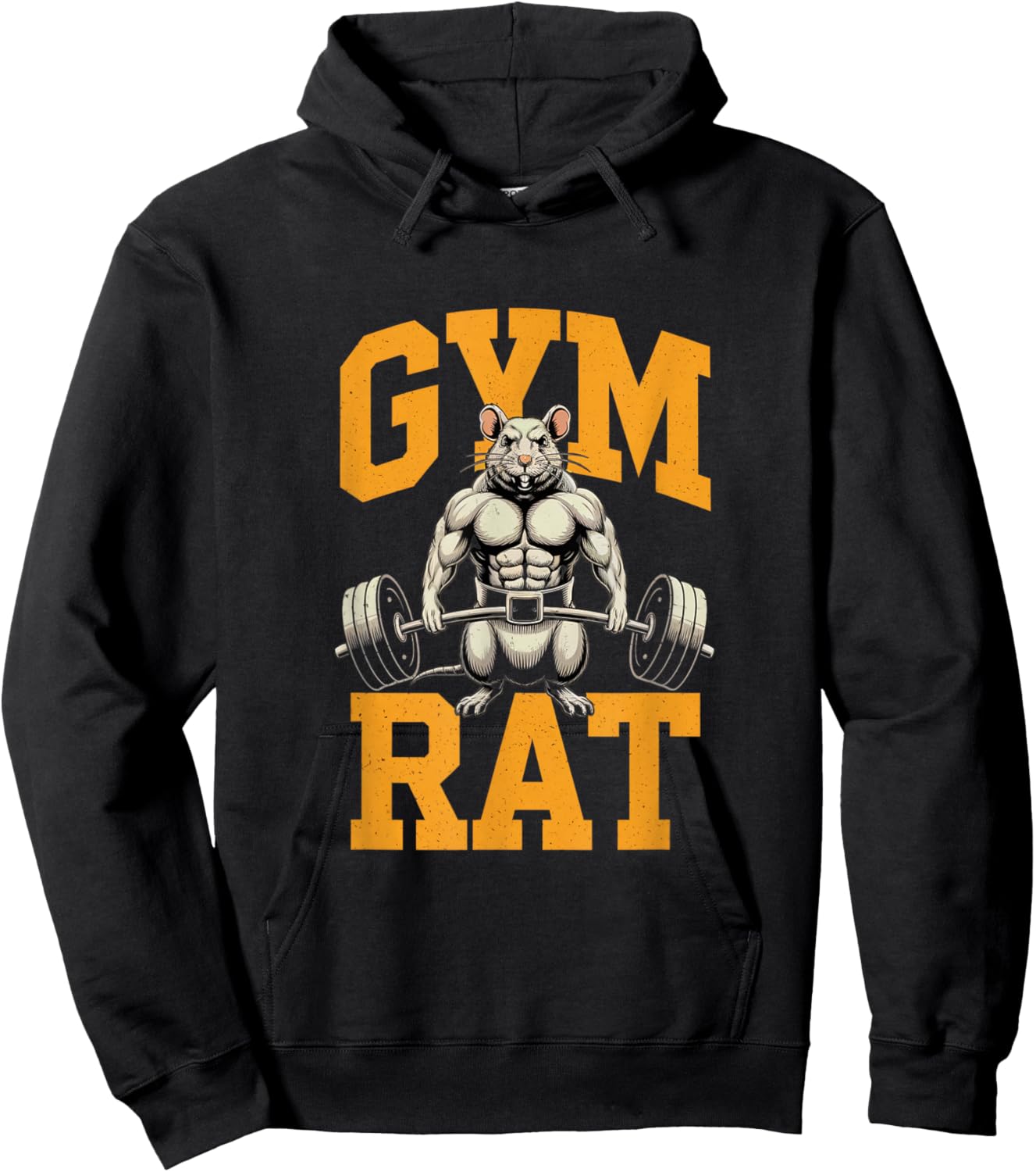 Gym Rat Meaning Gym Rat Costume Weight Lifting Gym Rat Hoodie - Hoodie | Black