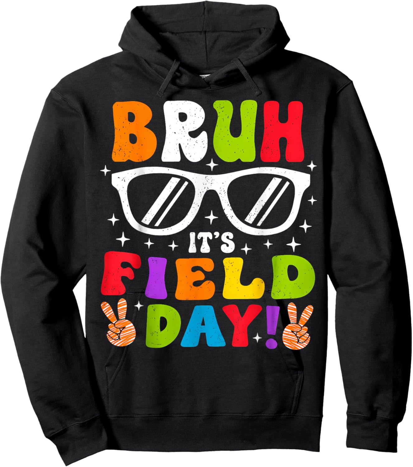 Bruh It's Field Day Outfit Teacher Student Boys Girls Kids Hoodie - Hoodie | Black