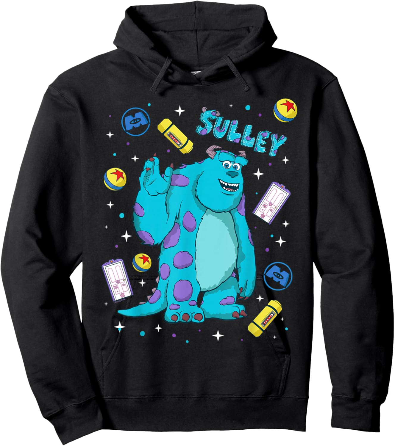 Disney and Pixar's Monsters, Inc. Sulley Big Pose Collage Hoodie - Hoodie | Black