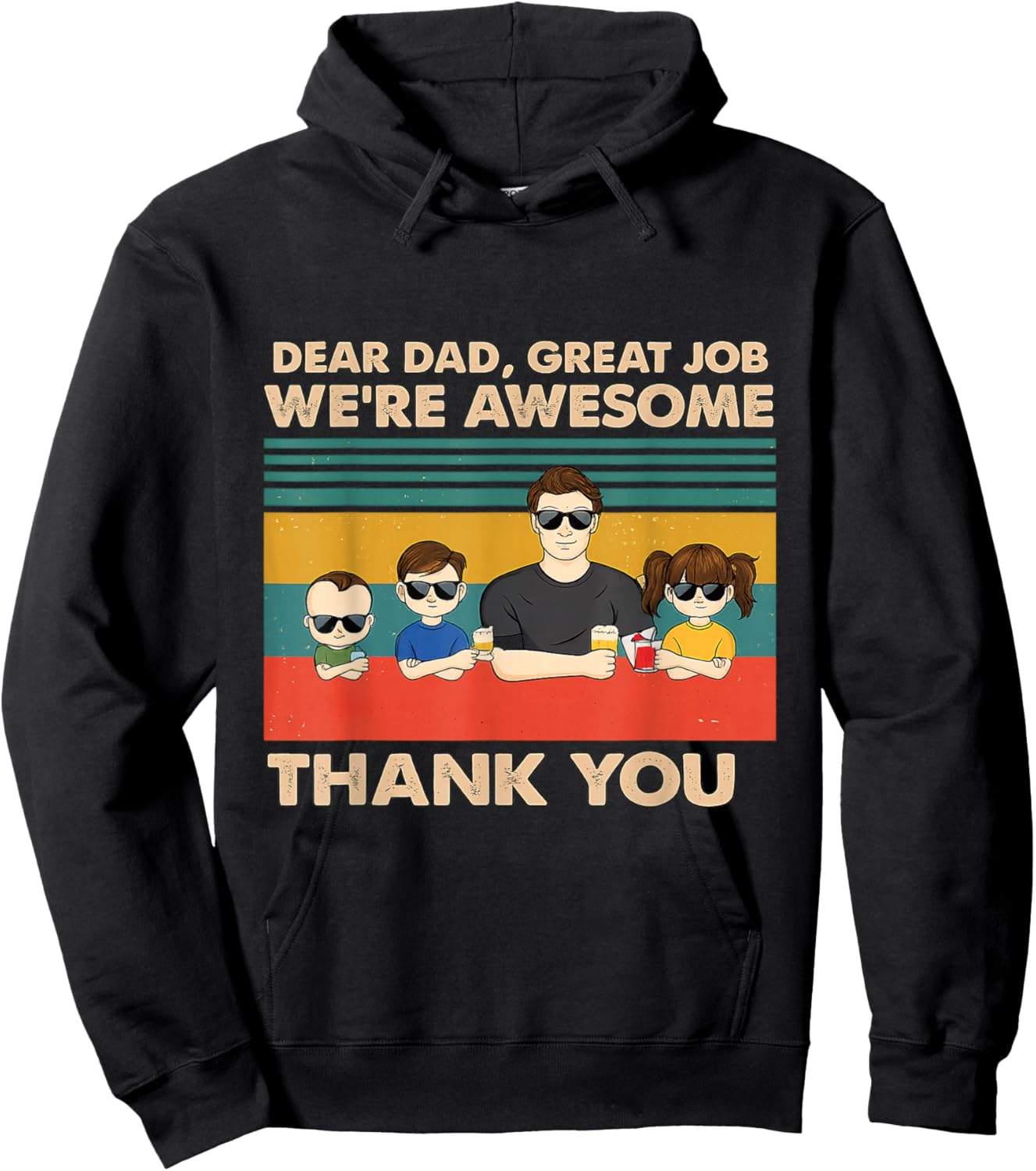 Dear Dad were Awesome Hoodie - Hoodie | Black