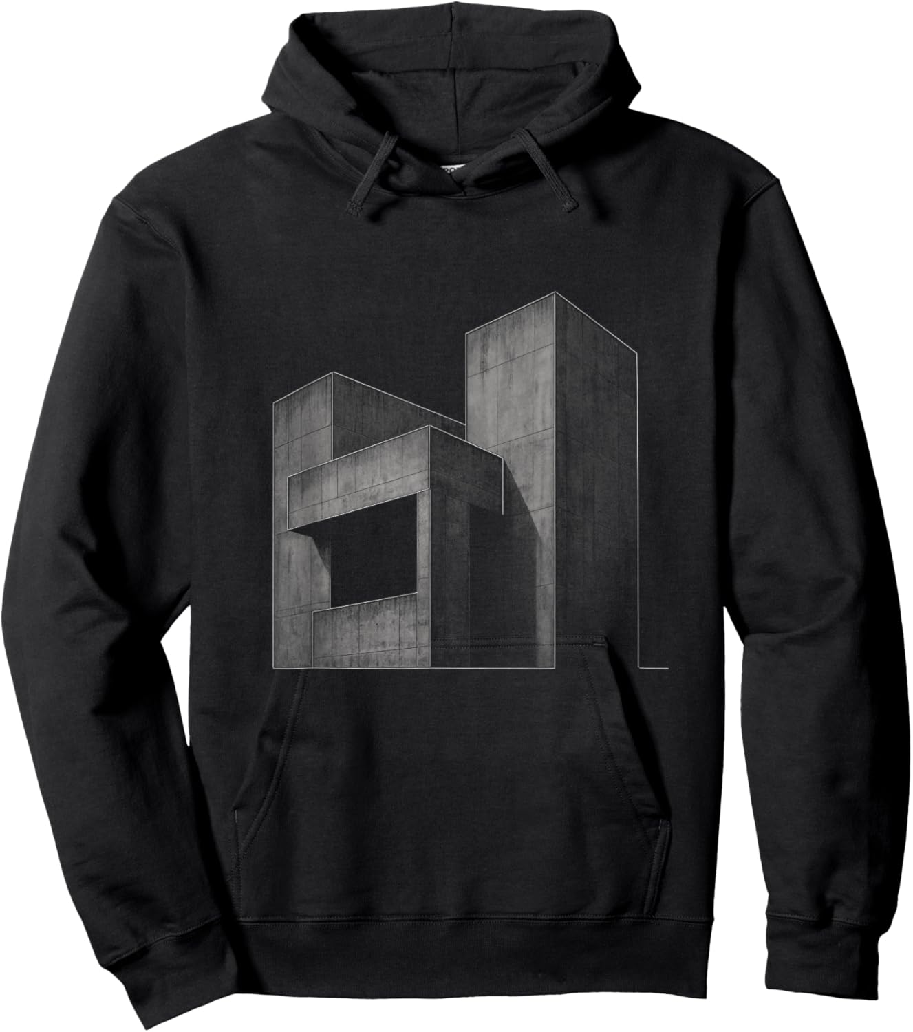 Brutalist Architecture (Graphics, Streetwear Urban Minimal) Hoodie - Hoodie | Black