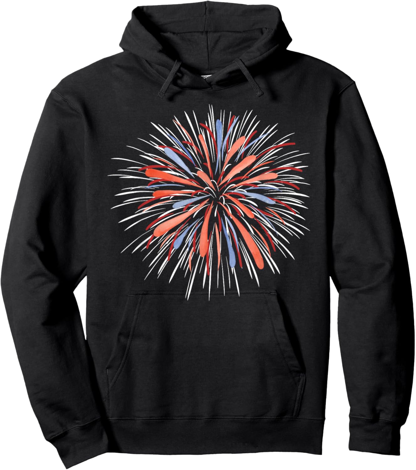 Fireworks Watercolor Hoodie - Hoodie | Black