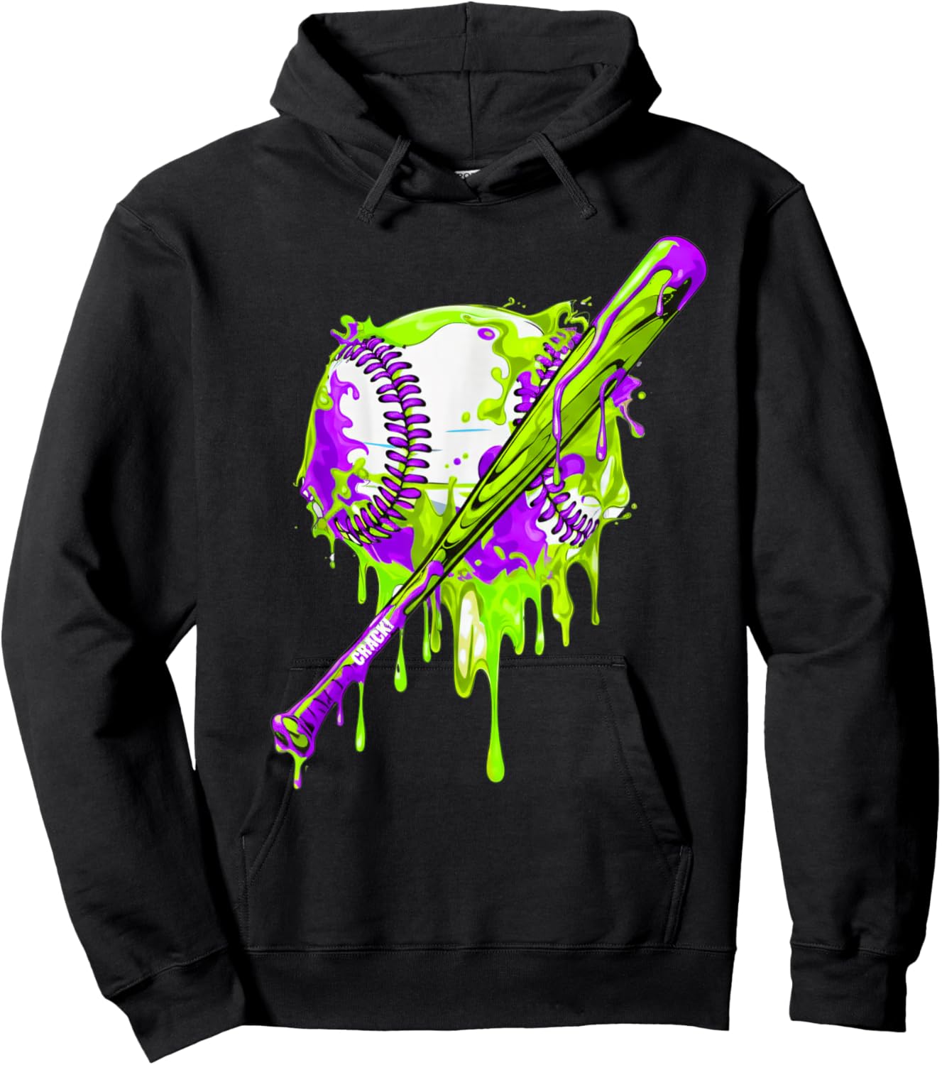 Baseball Respect The Drip Boys Baseball Hoodie - Hoodie | Black