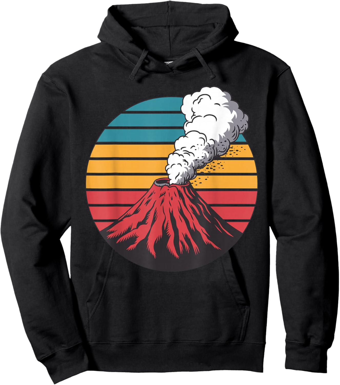 Cool Volcano Art Women Kids Geology Volcano Lover Hoodie - Hoodie | Black