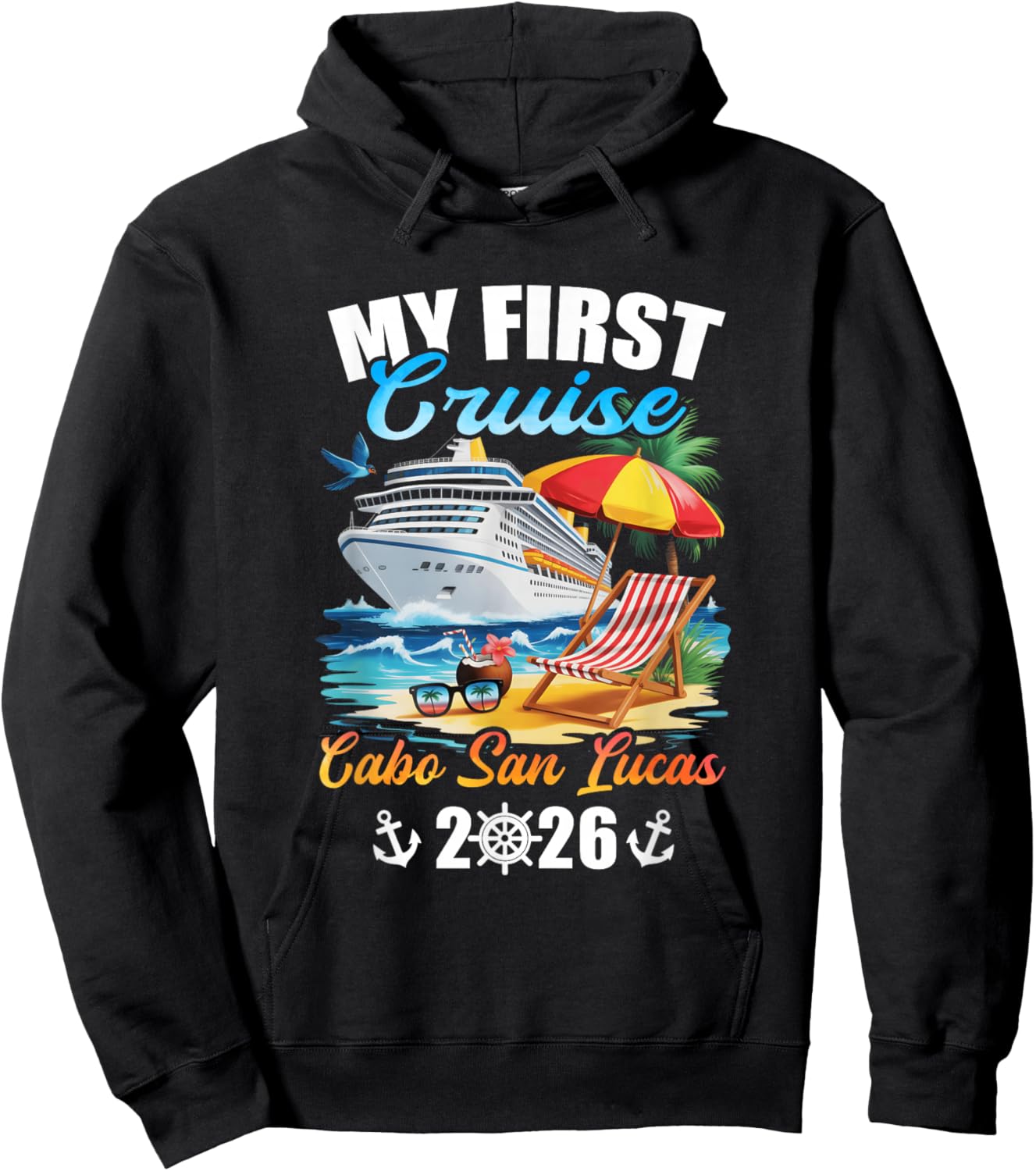 My First Cruise Cabo San Lucas 2026 Family Vacation Trip Hoodie - Hoodie | Black