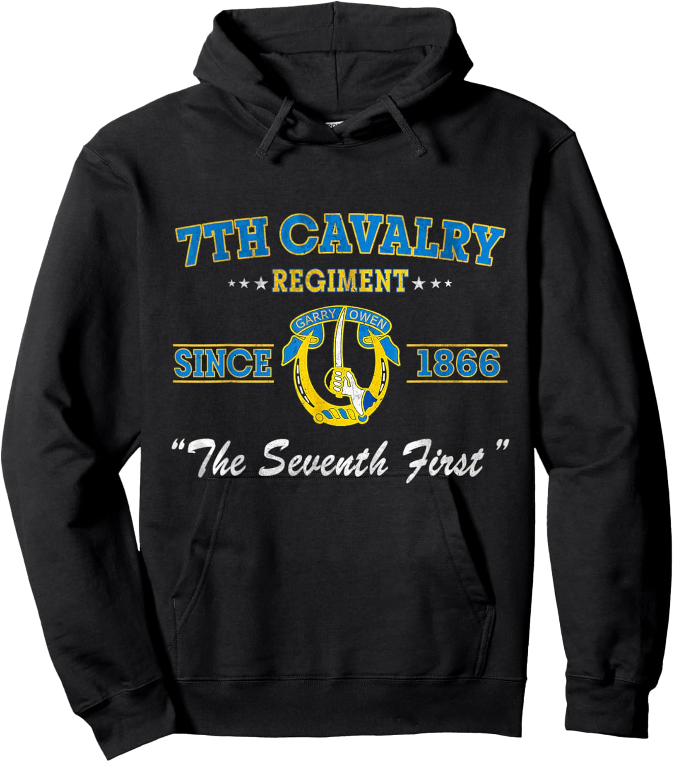 7th Cavalry Regiment Veteran Military Father Day Hoodie - Hoodie | Black