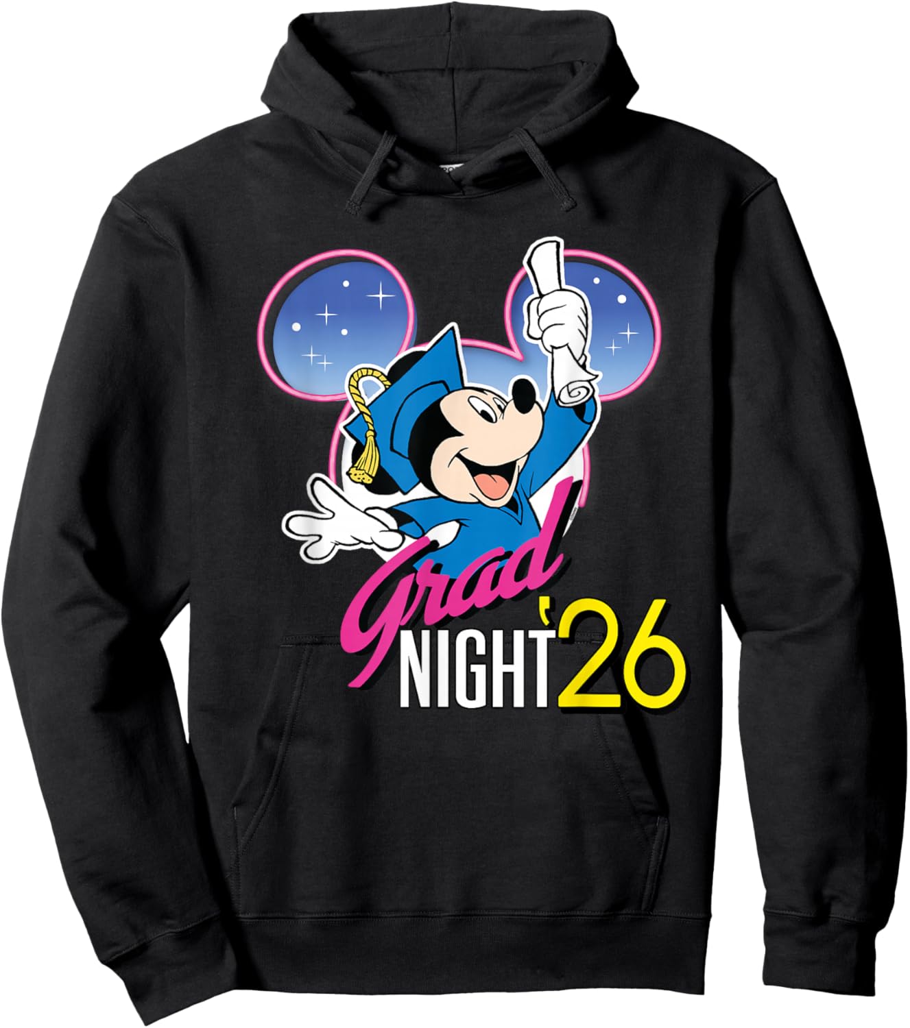 Disney Mickey Mouse Grad Night '26 Class of 2026 Graduation Hoodie - Hoodie | Black