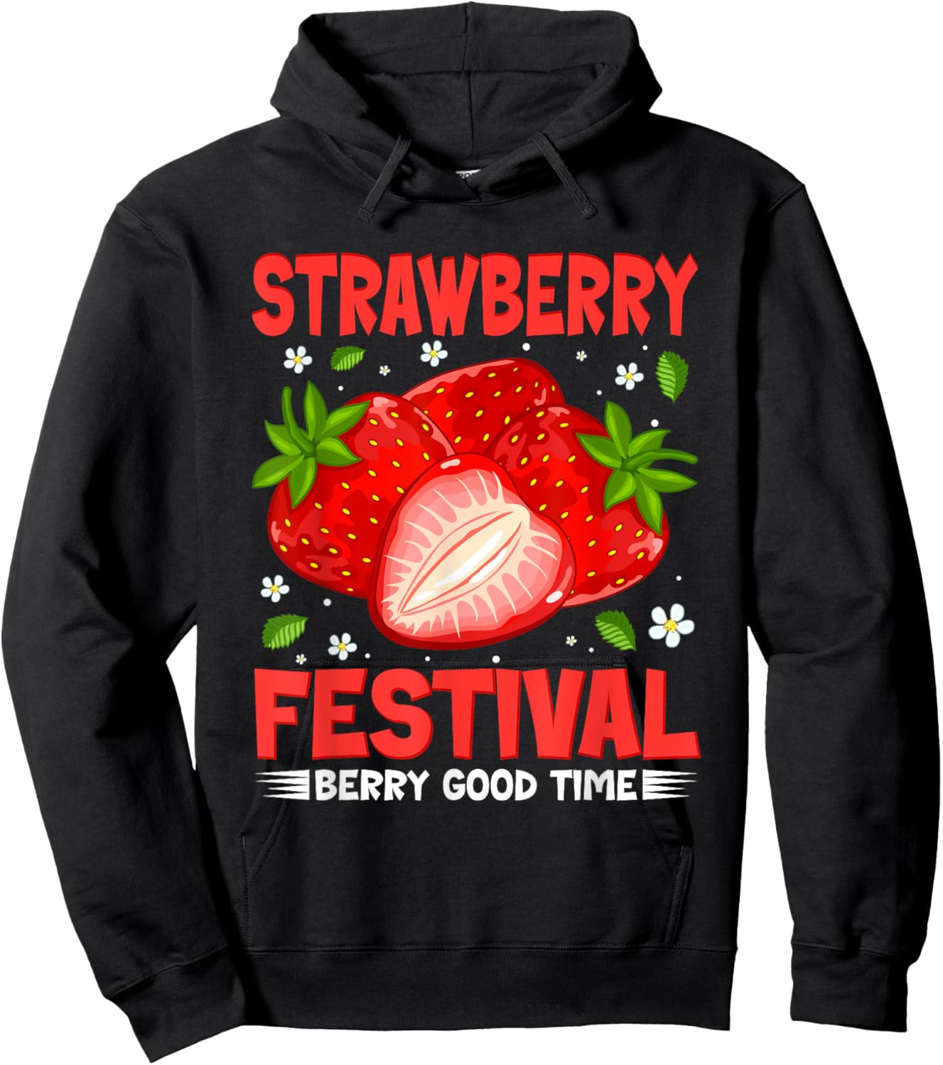 Retro Strawberry Festival Shirt Funny Fruit Lover Fruitarian Hoodie - Hoodie | Black