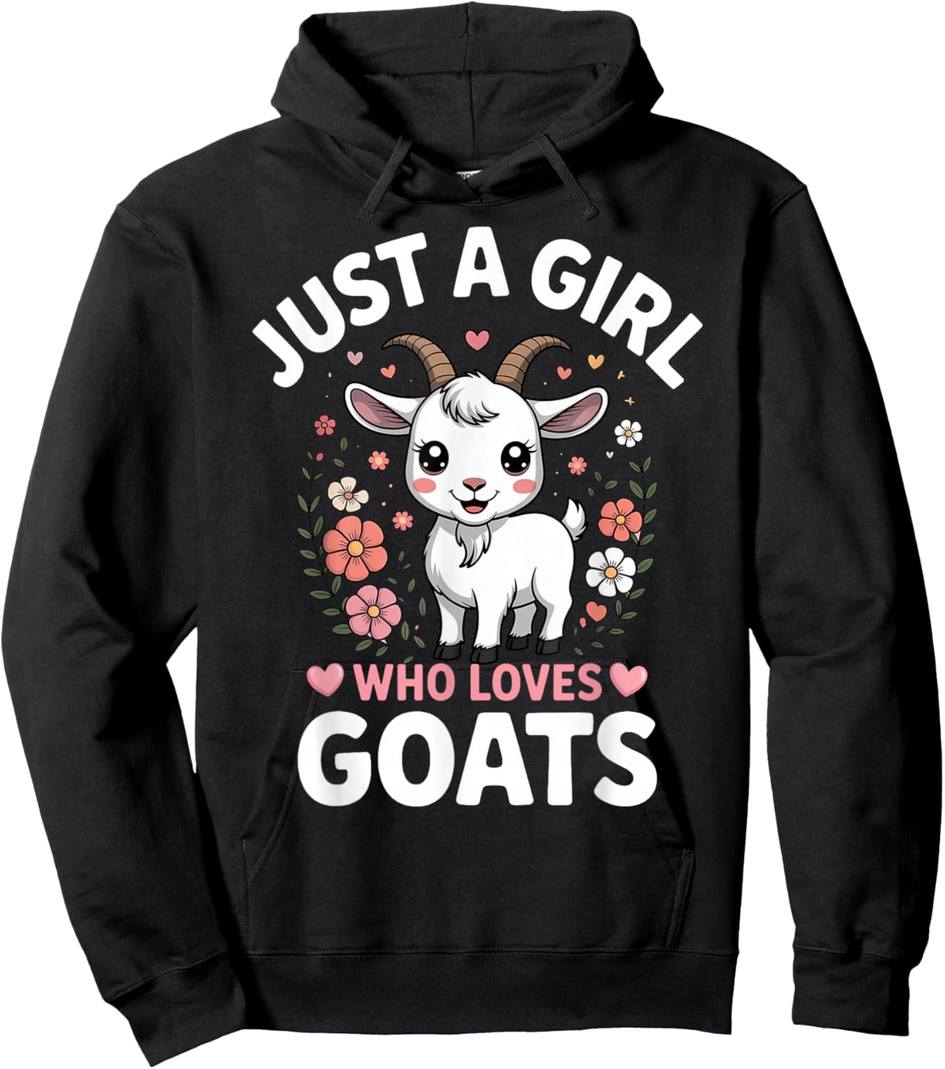 Just a Girl Who Loves Goats Hoodie - Hoodie | Black