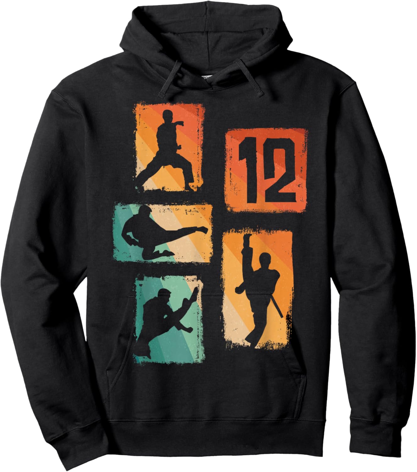 12th Birthday Karate Taekwondo 12 Years Old Boy Martial Arts Hoodie - Hoodie | Black