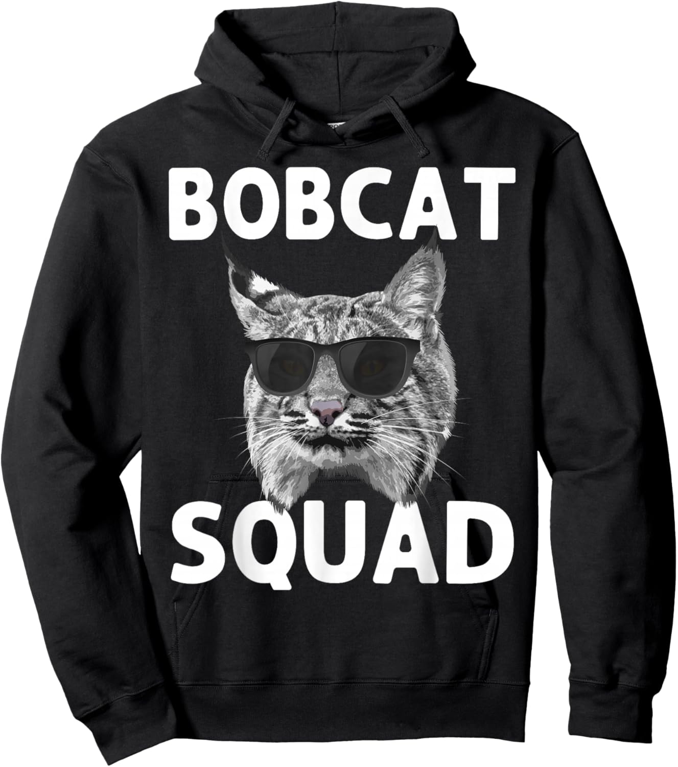 Best Bobcat Art Women Kids Bobcat Animal Cat Bobcat Hoodie - Hoodie | Black