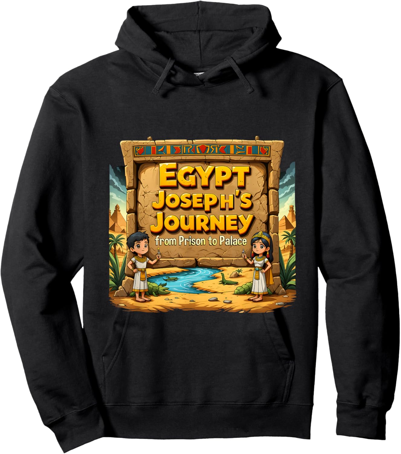 Kids VBS 2025 Camp Youth Trip Egypt Adventure Hoodie - Hoodie | Black