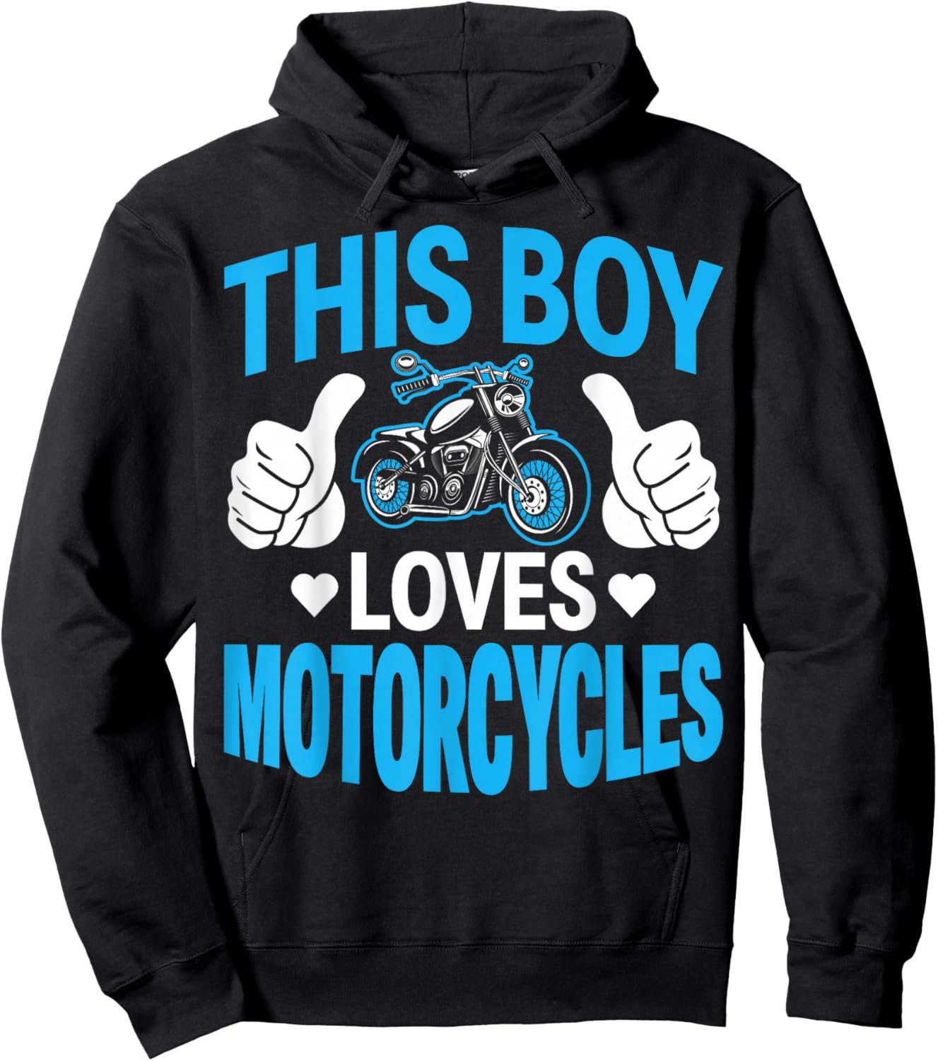 This Boy Loves Motorcycles Motorcycling Bike Rider Biker Men Hoodie - Hoodie | Black