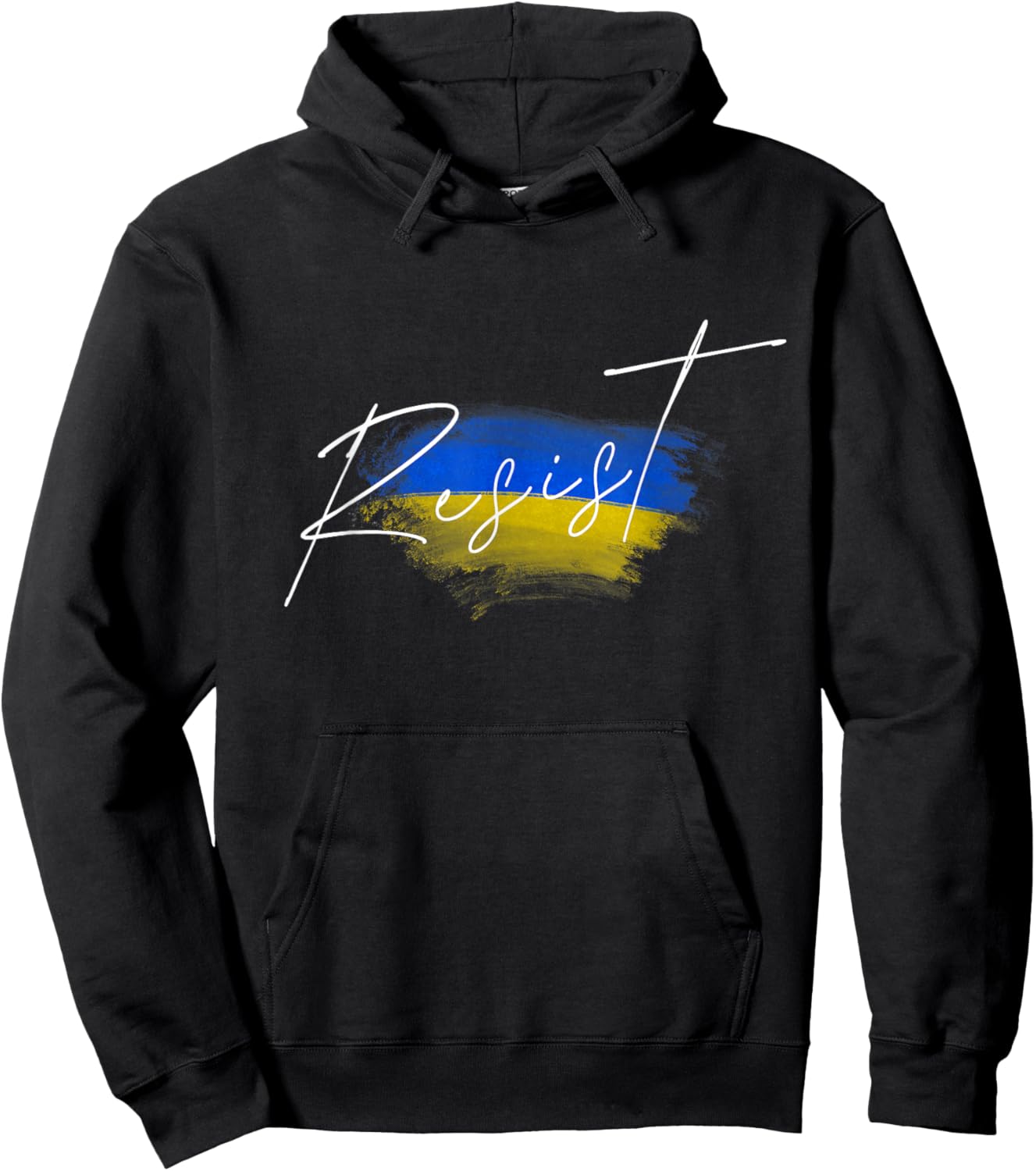 Resist Ukraine Flag Ukrainian Hoodie - Hoodie | Black