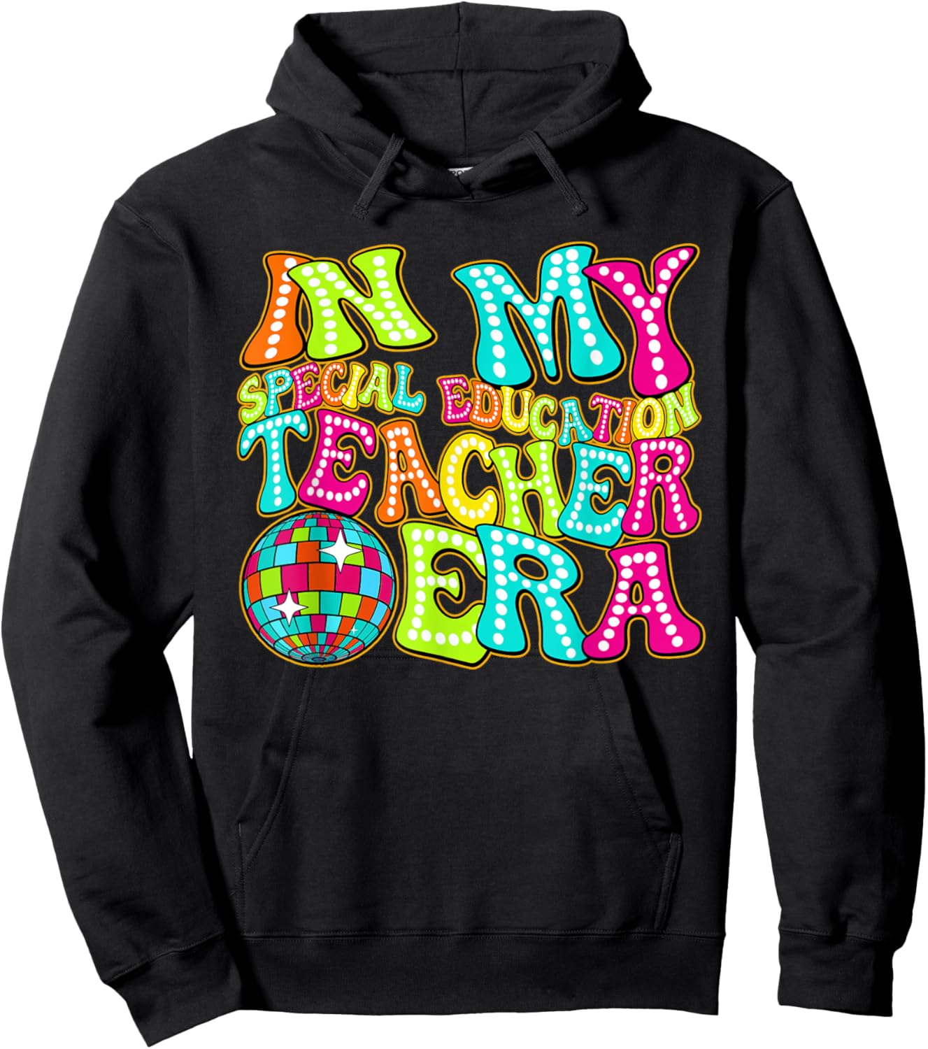 Disco Groovy In My Special Education Teacher Era Hoodie - Hoodie | Black