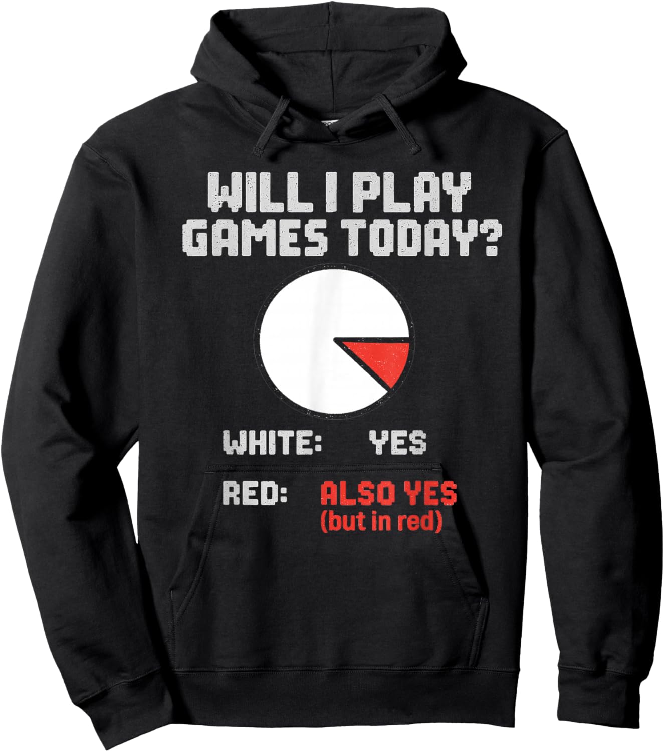 Funny Gamer Pie Chart Will I Play Video Games Today Yes Hoodie - Hoodie | Black