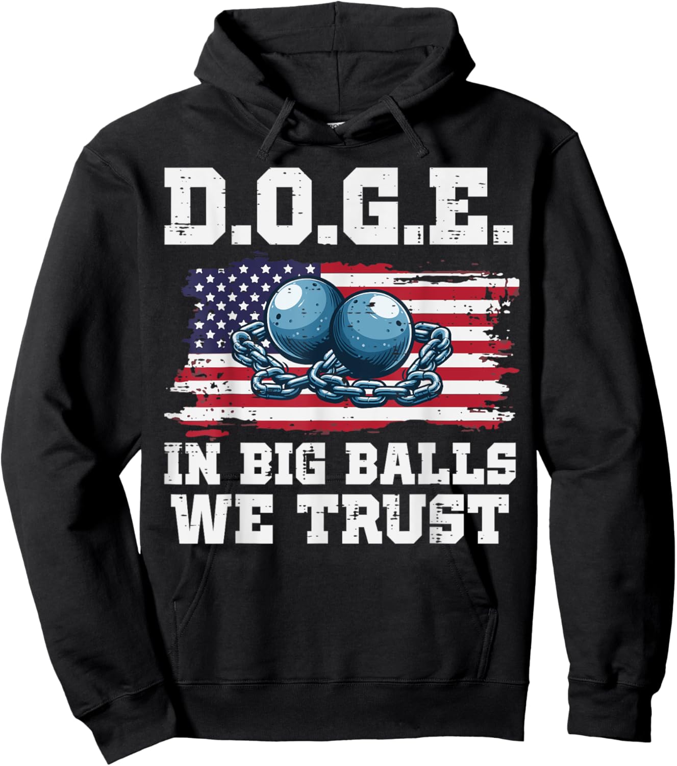 Doge In Big Balls We Trust Dept Of Govt Efficiency Men Women Hoodie - Hoodie | Black